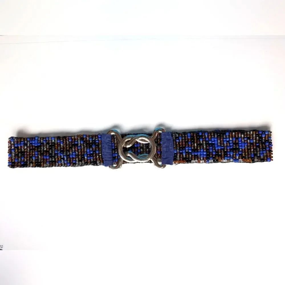 Beaded elastic waist belt size small or medium